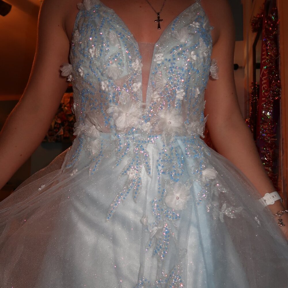Light Blue Dillards Prom Dress